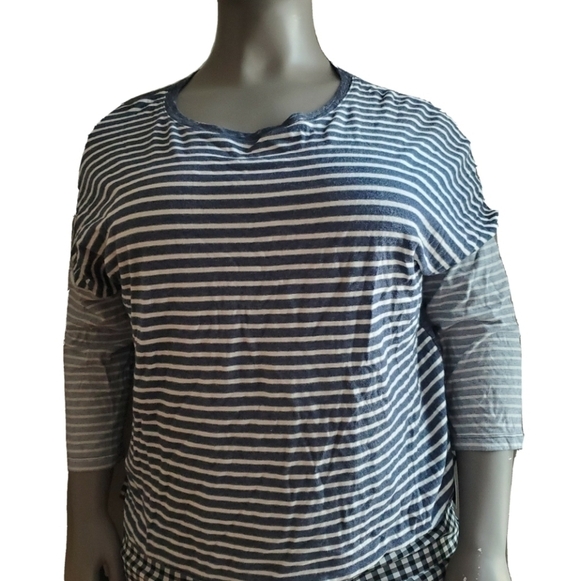 XXL - Old Navy | 3/4 Sleeve Mixed Pattern Shirt - Picture 1 of 4